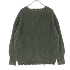 URBAN RESEARCH アーバンリサーチ ウール混 長袖 ダメージ加工 ニット F グレー レディース 古着