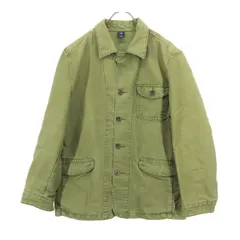 GAP ギャップ コットン 長袖 ミリタリー風 シャツジャケット L カーキ系 メンズ 古着