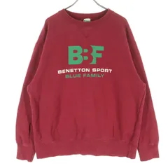 UNITED COLORS OF BENETTON ユナイテッドカラーズオブベネトン イタリー製 長袖 スウェット M レッド メンズ 古着
