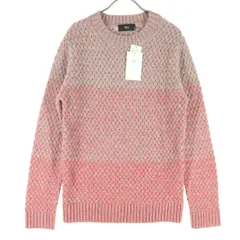 未使用 AZUL by moussy アズールバイマウジー バイカラー 長袖 ニット M ピンク系 メンズ 古着