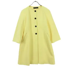 ZARA WOMAN ザラウーマン 長袖 ノーカラーコート XS イエロー レディース 古着のサムネイル