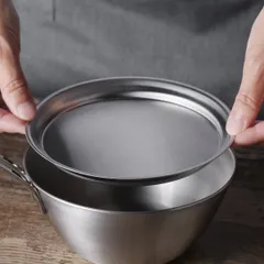 トレー 16cm and ボウルの蓋にもなるトレー ステンレス製 日本製 食洗機対応 （ アンド ステンレストレー トレイ 丸トレー ステンレストレイ 16センチ 丸トレイ 浅型トレー 調理用トレー バット 丸盆 プレート ）)のサムネイル