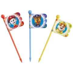 ランチピックス パウパトロール23 （ パウパトロール 9本 旗 串 フラッグ おべんとうグッズ デコ弁 お弁当ピック ピンチョス 楊枝 ようじ 飾り ラッピング 可愛い ）)のサムネイル
