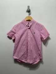 POLO RALPH LAUREN ポロラルフローレン ピンク ギンガムチェック 半袖 シャツ 4t