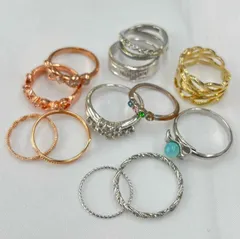 N 【アクセまとめ】レディース 指輪 おまとめセット品 ピンキー リング ゴールド シルバー アソート おしゃれ お出かけ かわいい かっこいい ヴィンテージ