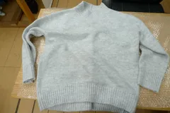 GLOBALWORK グローバルワーク フワフワ Hug me ネック プルオーバー グレー ライトグレー Mサイズ ニット セーター レディース GW623506AD   管理GM0223