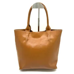 FURUA フルラ トートバッグ ハンドバッグ キャメル ベージュ ライトブラウン 本革 レザー ステッチデザイン スナップボタン