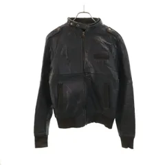 レザー ブルゾン 38 ブラック ジャケット レディース 古着