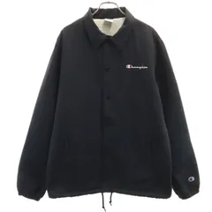 Champion チャンピオン コーチジャケット L ブラック 裏ボア メンズ 古着