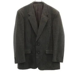 DAKS ダックス 総柄 テーラードジャケット AB6 ブラウン系 メンズ 古着