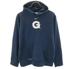 NIKE ナイキ 長袖 スウェットパーカー XL（20） ネイビー プルオーバー 裏起毛 キッズ 古着