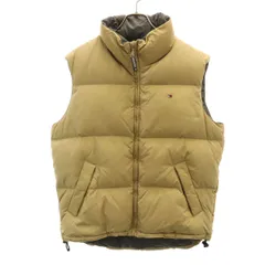 TOMMY HILFIGER トミーヒルフィガー ダウンベスト S ベージュ系 メンズ 古着