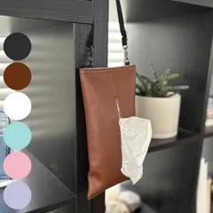 ティッシュケース tente porte ソフトパック （ ティッシュ ケース 収納 ティッシュカバー ティシュ入れ ソフトティッシュ レザー調 ティッシュペーパー ティッシュホルダー 車 吊り下げ 壁掛け ベルト付き 着脱 簡単 おしゃれ ） )