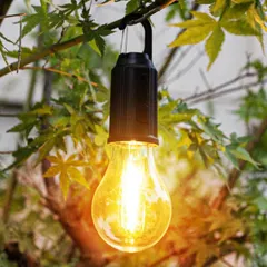 充電式ライト USB充電式 電球型ライト カラビナ付き 60～200ルーメン （ 照明 ライト USB充電 充電 屋外 アウトドア 防災 カラビナ 吊り下げ 便利 配線不要 電池不要 停電 災害 キャンプ 庭 ガレージ 物置 防災グッズ ）)