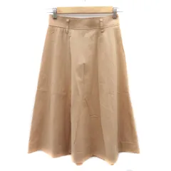 アプワイザーリッシェ Apuweiser-riche フレアスカート ミモレ丈 無地 1 ベージュ /YK14