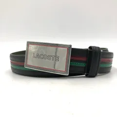 ラコステ LACOSTE レザーベルト リバーシブル ブラック カーキ ワニ