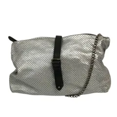 ジョルジオブラット GIORGIO BRATO ショルダーバッグ チェーン メッシュ シルバー 黒 ブラック