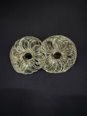 イヤリング 大きめ ワイヤフラワー 渦巻き ヴィンテージ 結婚式 パーティ26022310