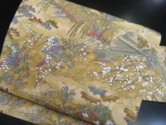 a2507-86 名古屋帯 九寸 美品 正絹 着物 名古屋仕立て 全通