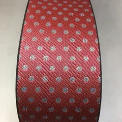 K-6赤白水玉模様ドット2m畳へり畳ヘリ畳縁和風生地着物浴衣髪飾りリメイクバッグ