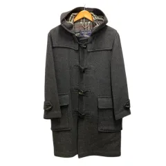 バーバリーズ Burberrys PRORSUM ダッフルコート アウター ウール混 フード ロング丈 長袖 チャコールグレー