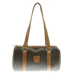 CELINE (セリーヌ) マカダム 総柄 ミニボストンバッグ ハンドバッグ ブラウン レディース