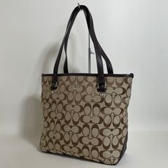 2602-135｜美品｜コーチ シグネチャー トートバッグ ダークブラウン