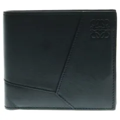 LOEWE (ロエベ) パズル アナグラム 2つ折り財布 コンパクトウォレット カードケース ブラック レザー