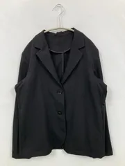 無印良品 ムジルシリョウヒン テーラードジャケット L ブラック 無地 ミドル丈 フードなし シングル