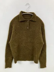 無印良品 ムジルシリョウヒン ニット/セーター S ブラウン ウール・ニット ナイロン 無地 ショート丈 長袖 クルーネック(丸首)