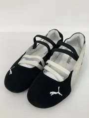 PUMA プーマ バレエシューズ 22.5cm ブラック スエード 無地 ワンポイント ブランドロゴ ラウンドトゥ
