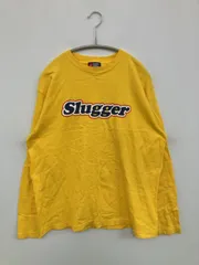 BABYDOLL ベビードール Tシャツ/カットソー L イエロー 前面プリント ブランドロゴ ミドル丈 長袖 クルーネック(丸首)