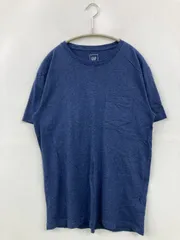 GAP ギャップ Tシャツ/カットソー S ブルー 無地 ミドル丈 半袖 クルーネック(丸首)