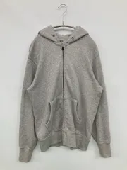 UNIQLO ユニクロ パーカー M グレー コットン スウェット 無地 ジップアップ 長袖