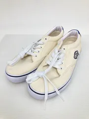 VANS バンズ スニーカー 24.5 アイボリー キャンバス 無地 ブランドロゴ 紐 ローカット