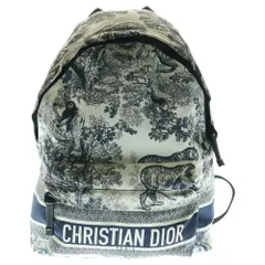 Christian Dior (クリスチャンディオール) トワルドジュイ ミニリュックサック バックパック ホワイト×ネイビー ナイロン M6108SNTJのサムネイル