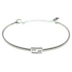 FENDI (フェンディ) バゲット バングル FFロゴ ブレスレット シルバー GP 8AG987 B08