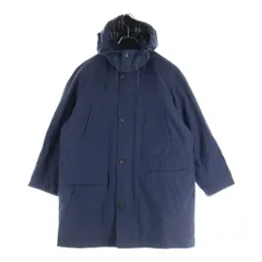 BURBERRYS (バーバリーズ) 裏地ノバチェック総柄 中綿ライナー付き フーデッド ジップアップ コート ネイビー