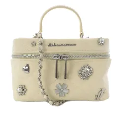 ジルバイジルスチュアート JILL by JILLSTUART ブローチポシェット ハンドバッグ ショルダーバッグ 2way ロゴ アイボリー