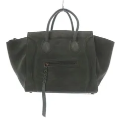 セリーヌ CELINE ラゲージ ファントム トートバッグ ハンドバッグ スエード カーキ /YO5 ■OH