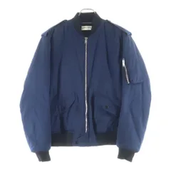 SAINT LAURENT PARIS (サンローランパリ) コットン ポリエステル ツイル ジップアップ 中綿 フライト ボンバージャケット ブルゾン ネイビー 456742Y039Wのサムネイル