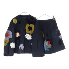 DOLCE & GABBANA (ドルチェアンドガッバーナ) セットアップ フラワーパッチ ジャケット ミディアム フレアスカート レディース F280DZ