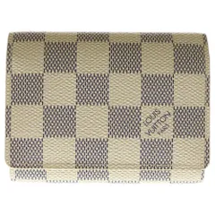 LOUIS VUITTON (ルイヴィトン) ダミエアズール アンヴェロップ カルトドゥヴィジット カードケース 名刺入れ コインケース ホワイト N61746