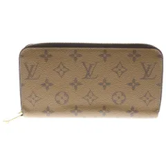 LOUIS VUITTON (ルイヴィトン) モノグラム・リバース ジッピーウォレット レザー ブラウン 長財布 M82444 ICタイプ