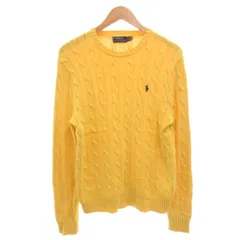 ポロ ラルフローレン POLO RALPH LAUREN ケーブルニット セーター ポニー刺繍 長袖 XS 黄 イエロー /FF