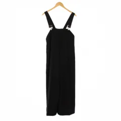 アメリヴィンテージ Ameri VINTAGE オーバーオール ワイドパンツ ワンカラー 無地 サスペンダー S 黒 ブラック /BB