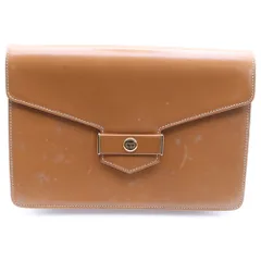 Christian Dior (クリスチャンディオール) ディオール チェーンショルダーバッグ ハンドバッグ ブラウン レザー ゴールド金具