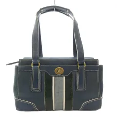 コーチ COACH ハンドバッグ シグネチャー 総柄 レザー 青 ブルー 11609 /AE