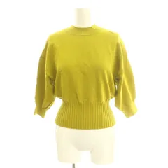 マイストラーダ Mystrada バックパール5分袖ニット 38 イエローグリーン /SS ■OS