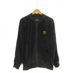 アディダスオリジナルス adidas originals ベロアジャケット ジャージ O グレー トレフォイルロゴ スリーストライプス 長袖 /AO28 ■GY59